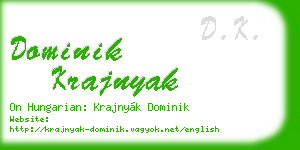 dominik krajnyak business card